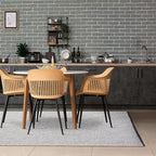 LUXE WEAVERS Modern Farmhouse Beige 6x9 Washable Area Rug, Anti-Slip Diamond Pattern Carpet