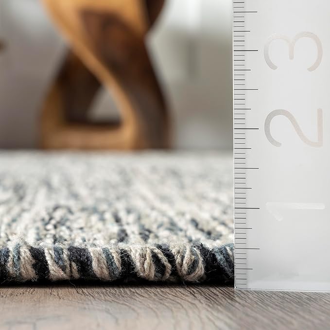 nuLOOM Alessi Solid Farmhouse Cotton Area Rug, 9' 6" x 13' 6", Grey