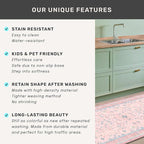 Washable Pink and Blue 6x9 Oushak Rugs for Bedroom Girls, Living Room Kids Playroom Nursery Room, Modern Floral Distressed Design, Soft Faux Wool Low Pile Non Slip Stain Resistance Carpet
