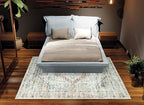 Bloom Rugs Washable Non-Slip 3' x 5' Rug - Peach/Beige Traditional Area Rug for Living Room, Bedroom, Dining Room, and Kitchen - Exact Size: 3' x 5'