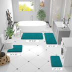 OLANLY Bathroom Rugs 36x24, Extra Soft Absorbent Chenille Bath Rugs, Rubber Backing Quick Dry, Machine Washable Bath Mats for Bathroom Floor, Tub and Shower, Home Decor Accessories, Deep Lake