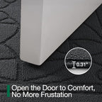 LUMI Door Mat Indoor Entrance 36"x60", Front Welcome Mat with Non-Slip Rubber Backing, Low Profile Dirt Trapper Inside Doormat for Entrance, Garage, Patio, Grey