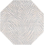 Unique Loom Finsbury Collection Area Rug - Meghan (5' 3" Octagon, Gray and Ivory)