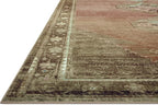 Loloi Magnolia Home by Joanna Gaines Sinclair Collection SIN-06 Clay/Tobacco 8'-6" x 11'-6", .25" Pile Height, Machine Washable, Area Rug