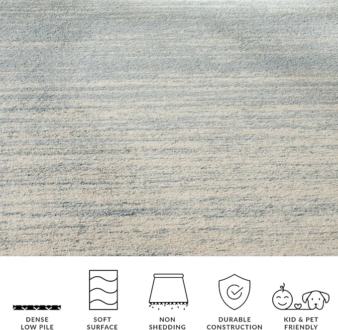 SAFAVIEH Adirondack Collection Runner Rug - 2'6" x 16', Slate & Cream, Modern Ombre Design, Non Shedding & Easy to Clean, Ideal for Hallway, Foyer, Kitchen, Entryway, Bedroom (ADR113T)