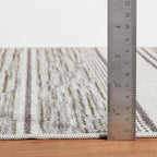 Dash & Albert Ellington Stripe Grey Machine Washable Rug, 4 X 6 Feet, Grey Stripe Pattern