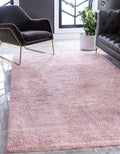 Unique Loom Solo Collection Area Rug - Calabasas (7' 10" x 10' Rectangle, Pink)