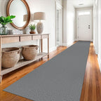 EARTHALL Extra Long Runner Rug 3x16 Ft Washable Runners for Hallways Cotton Non Slip Entryway Runner Braided Kitchen Runner Indoor Outdoor Carpet Runners for Hotels, Hall, Stair, Charcoal Gray