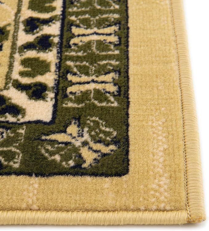 Unique Loom Taftan Collection Border Geometric Tribal Inspired Design Area Rug (9' 0 x 12' 0 Rectangular, Gold/ Gray)