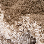 Unique Loom Solid Shag Collection Area Rug (8' x 10' Oval, Taupe)