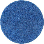 Unique Loom Solid Shag Collection Area Rug (3' 3" Round, Periwinkle Blue)