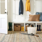 Dash and Albert Paint Chip Machine Washable Area Rug - 3' x 5' Natural - Geometric Accent Rug - Anti-Slip Backing, Lightweight, Machine Washable, High Traffic Areas Kitchen, Mudroom, Laundry Room