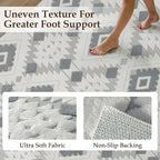 Ivory Grey 4x6 Area Rug Washable Moroccan Shag Office Carpet Non Slip Soft Neutral Boho Floor Mat Plush Pile Throw Rug for Entryway Kitchen Dining Room Bedroom Living Room