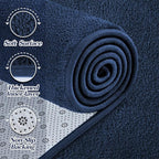 Large Area Rugs for Living Room Bedroom, 5x8 Feet Navy Blue Rug, Minimalist Modern Shag Rug, Soft Thick Memory Foam Indoor Carpet, Non-Slip Washable Rug for Boys Girls Dorm Nursery Room Home Decor