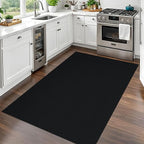 EARTHALL Washable Area Rug 3x5 Ft Non Slip Rugs for Entryway, Braided Rubber Backed Throw Rugs Door Mat Indoor Outdoor Entrance, Cotton Woven Carpet for Kitchen Foyer Front Door Living Room, Black