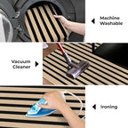 KOZYFLY Brown and Black Striped Porch Rug 27.5x43 Inches Area Rug Washable Outdoor Doormat Front Door Mat Cotton Striped Indoor Outdoor Rugsfor Front Door Kitchen Entryway Patio Porch