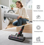 2x6 ft Boho Kitchen Runner Rugs Mat Woven Runners for Hallways Washable Non Slip, Soft Long Entryway Laundry Hall Floor Runner Carpet for Indoor Backdoor Bedroom Kitchen Living Room, Gray