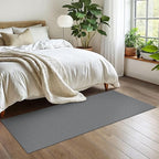 EARTHALL Washable Runner Rug 2x6 Ft Non Slip Runners for Hallways Cotton Rubber Backed Kitchen Runner Braided Indoor Floor Carpet Runners for Entryway, Hallway, Kitchen, Bedroom, Charcoal Gray
