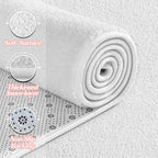 Large Area Rugs for Living Room Bedroom, 7x10 Feet White Rug, Minimalist Modern Shag Rug, Soft Thick Comfy Memory Foam Indoor Carpet, Non-Slip Washable Rug for Boys Girls Dorm Nursery Room Home Decor