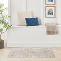 Nourison Home Astra Machine Washable Beige 2'2" x 4' Area Rug - Easy Clean, Non Shedding, Bed Room, Living Room, Dining Room, Kitchen (2' x 4')
