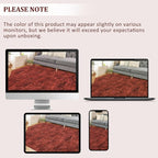 RUGSREAL Area Rug 5x7 Machine Washable Area Rug for Living Room Non-Slip Stain Resistant Modern Abstract Bedroom Rug Contemporary Solid Throw Rug Foldable Accent Floor Carpet for Dining Room, Red