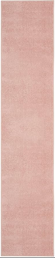 Nourison Home Nourison Essentials Pink 2'2" x 18' Area Rug - Easy Clean, Non Shedding, Bed Room, Living Room, Dining Room, Kitchen (18' Runner)