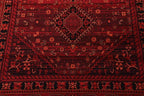 Unique Loom Tekke Collection Area Rug - Sheibani (4' 1" x 6' 1" Rectangle Red/Black)