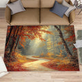 4x6 Autumn Forest Cafe Rug - Natural Landscape Rugs for Bedroom Aesthetic, Forest Path Soft Comfortable Non-Slip for Offie Bedroom Study Boy Girl Room Hotel Dorm