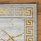 GLORY RUGS Area Rugs Marble 4x5 Cream Gold Carpet Modern Abstract Rug Living Room Dining Bedroom Rug