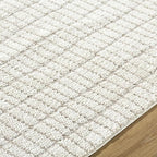 Livabliss x Our PNW Home Cascade Minimalist Striped Area Rug, 2'7" x 12', Ivory/Light Brown