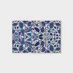 EVERGRACE Area Rugs for Entryway 2x3, Boho Floral Faux Wool Indoor Outdoor Small Rugs, Washable Rugs for Bedroom Bathroom Laundry Doormat, Low Pile Floor Mat Carpet for Home Decor, Celtic Blue