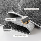 LBRO2M Easy Jute Solid Area Rug 4X4 Round Washable Rugs for Living Room Dining Room Bedroom Natural Jute Look Indoor Outdoor Rug Durable, Solid Non Shedding Eco Friendly (4X4 Black Gray)