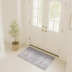 Turkish Rug. Washable Vintage Oriental Antique Inspired Traditional Doormat Small Modern Area Rugs Luxury Entryway Entry Bedroom Bathroom Kitchen (403CC, 2' x 3')