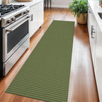Braided Runner Rug 2x6 Ft Washable Runners for Hallways Non Slip Rubber Backed Kitchen Runners Cotton Entryway Runner Indoor, Woven Floor Carpet for Hall Kitchen Bedroom, Green