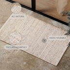 Savi Home Jute Cotton 24 x 36 Hand Woven Natural Farmhouse Area Rug for Living Room Bedroom Kitchen Hallway Entryway- Rustic Vintage Bohemian Decor