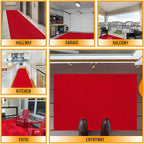 Ottomanson 2' x 8' Hallway Runner with Scraper Pile - Extra Durable Non-Slip Rug Mat for Indoor & Outdoor Use - Ideal for Kitchen, Entryway, Patio & Garage - High-Traffic Carpet, Red