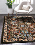 Unique Loom Espahan Collection Area Rug - Cape Cod (7' 1" x 10' Rectangle, Green/ Black)