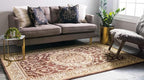 Unique Loom Versailles Collection Traditional Classic Medallion Floral Motif Area Rug (9' 0 x 12' 0 Rectangular, Brown/ Ivory)