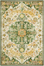 Lahome Bohemian Floral Medallion Area Rug - 4x6 Soft Rugs for Living Room Washable Rugs for Bedroom, Vintage Non Slip Indoor Carpet for Apartment Dining Room Kitchen Foyer RV, Yellow/Green/Multi