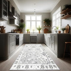 Hallway Runner Rug 2x6ft Washable Kitchen Runner Rug Non-Slip Vintage Soft Carpet Laundry Room Runner Rugs with Rubber Backing for Farmhouse, Entryway, Living Room, Bedroom