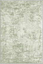 Modern Abstract Small Area Rug Indoor 3x5 Washable Rug Non-Slip Soft Sage Green Grey Entryway Rug Kitchen Mats Thin Print Faux Wool Floor Carpet Throw Rugs for Entrance Bedroom Home Decor
