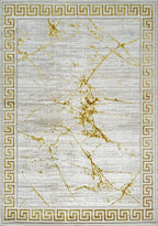 GLORY RUGS Area Rugs Marble 4x5 Cream Gold Carpet Modern Abstract Rug Living Room Dining Bedroom Rug