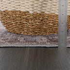 Bloom Rugs Washable 3' x 5' Rug - Brown/Dark Gray Traditional Area Rug for Living Room, Bedroom, Dining Room, and Kitchen - Exact Size: 3' x 5'