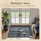 MontVoo Door Mat Indoor Entrance Doormat, Absorbent Durable Rubber Non Slip Front Door Mat for Inside Entry Entryway Dirt Trapper Welcome Mat, Darkgrey 32''x48''