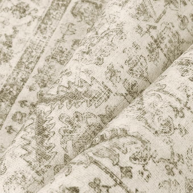 Taupe 3x5 Entryway Rug Vintage Area Carpet Indoor Office Washable Door Mat Entrance Small Low Pile Traditional Distressed Retro Accent Throw Rug Non Slip Kitchen Bathroom