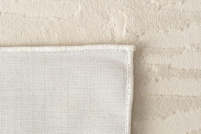 Revival Rugs Shell 9'2"x12'2" Washable Area Rug for Living Room Bedroom - 100% Recycled Oeko-TEX Certified, Medium Pile, Beige, Cream