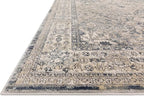 Loloi Teagan Collection TEA-04 Sky/Natural 5'-3" x 7'-6" Area Rug, Large, Soft Neutral Rug, High-Traffic for Living Room, Bedroom, Home Office, Dining Area