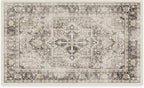 RUGGABLE Washable Vintage Area Rug – Kamran Hazel 3x5, Stain-Resistant, Non-Slip – Small Machine Washable Rugs for Living Room, Bedroom, Hallway, Entryway & Office–with Cushioned Pad