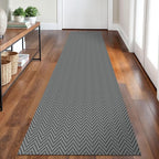 2x8 Ft Braided Runner Rug Washable Runners for Hallways Kitchen Runner Rug with Rubber Backing Cotton Entryway Runner Indoor, Woven Floor Carpet for Hall Kitchen Bedroom, Charcoal Gray/Gray