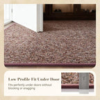 MontVoo Door Mat Indoor Entrance Doormat, Absorbent Durable Rubber Non Slip Front Door Mat for Inside Entry Entryway Dirt Trapper Welcome Mat, Red 17''x30''